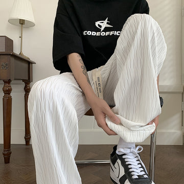 Summer New Casual Pants Men Loose Large Size High Elastic Floor Dragging Pants Male Fashion Street Y2k Trousers M-5x aidase-shop